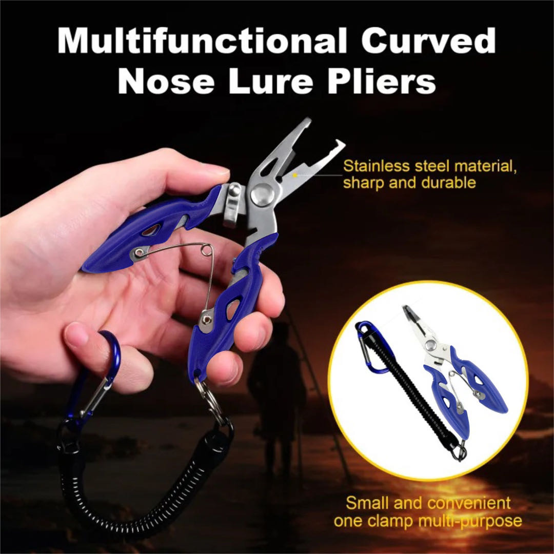 Fishing Line Cutter - Alicates multifuncionales de boca curvada para
