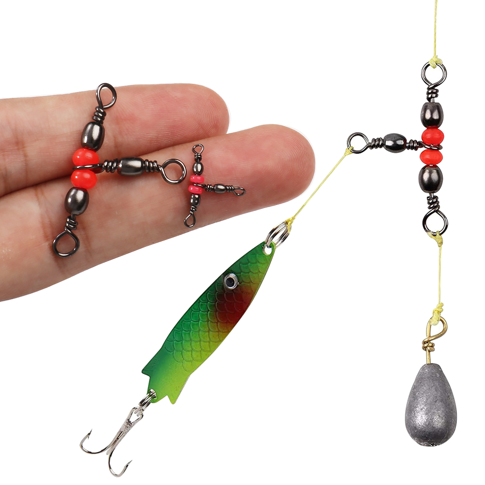 Freshwater Line - Conector de Pesca Triple Barrel T-Swivel,