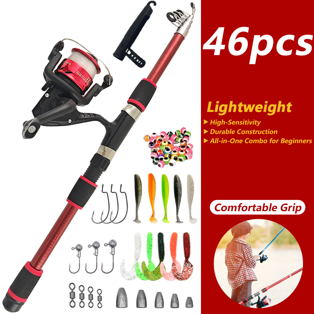 Combo de Caña de Pescar Telesc - Freshwater Line reseña y precio